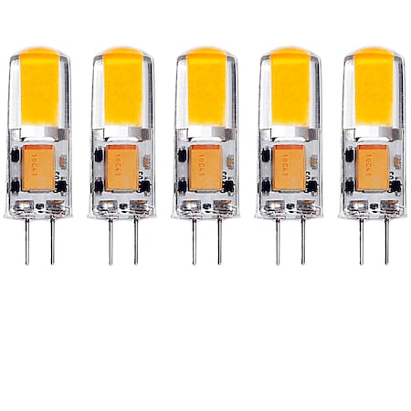 Luxrite T3 LED Light Bulbs 2W (20W Equivalent) 550LM 2700K Warm White Dimmable G4 Base 5-Pack LR24630-5PC